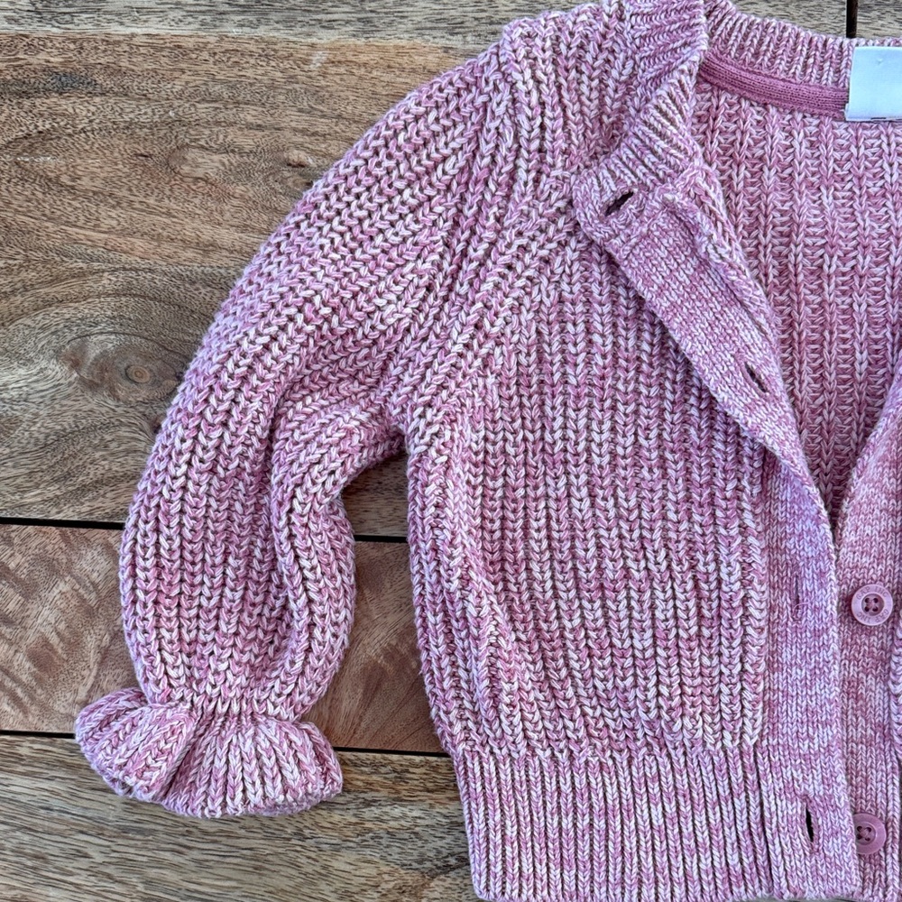 GAP Rosetta Pink Knit Toddler Sweater Sold Out Size 18-24 Months